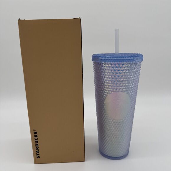 Starbucks Studded Mermaid Light Blue Cold Cup Tumbler 24oz 11134069 New - Picture 1 of 7